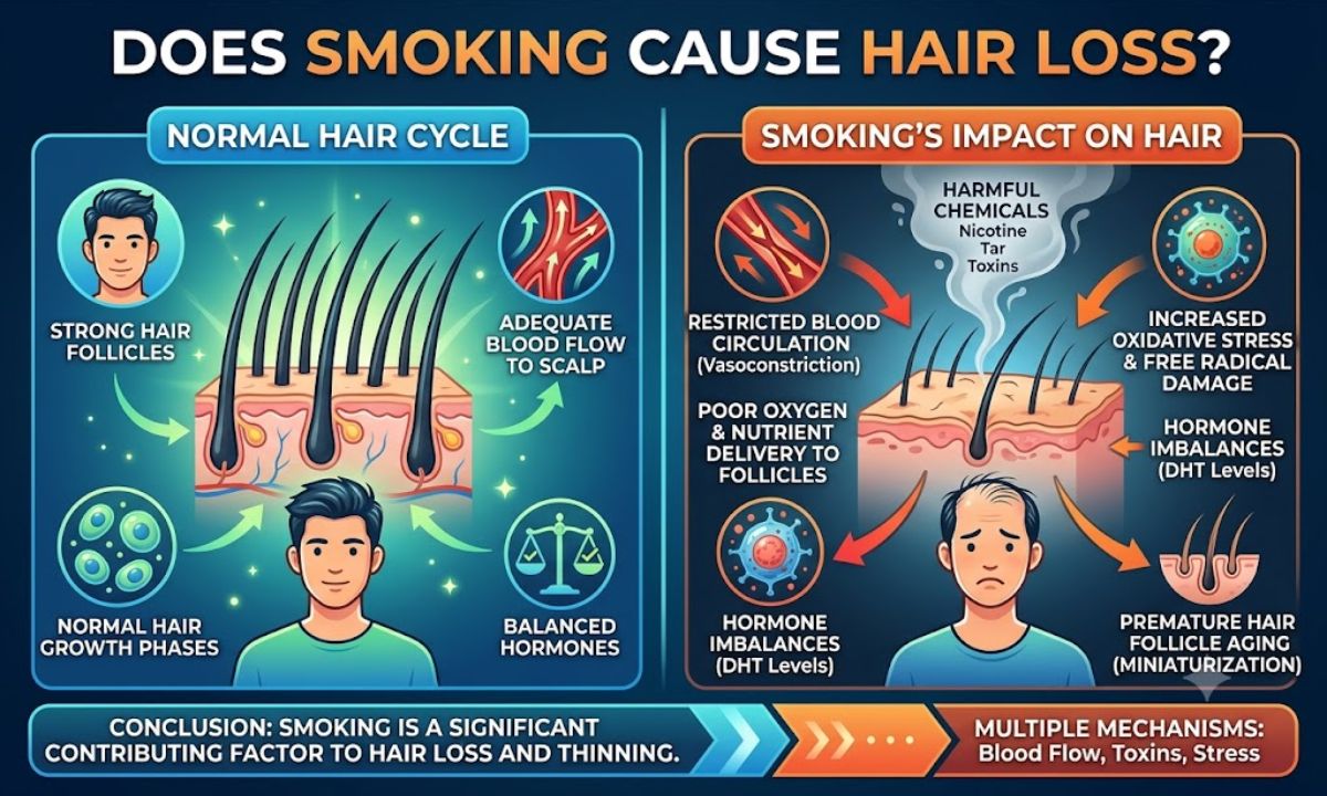 smoking cigarettes and hair loss Does Nicotine Cause Loss? Does Smoking Cause Hair Loss?
