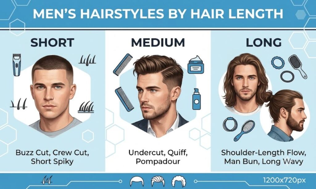 Men's Hairstyles by Hair Length