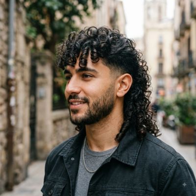 Modern Mullet Curly