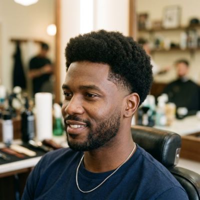 Low Taper Fade Afro