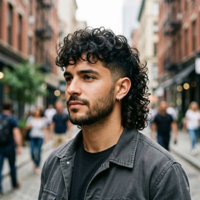 Modern Mullet Curly